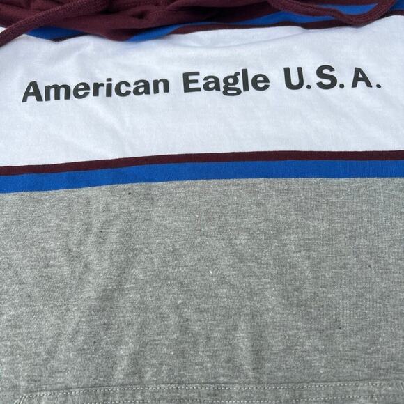AMERICAN EAGLE men’s size S multi color T-shirt fabric hoodie - Picture 1 of 5